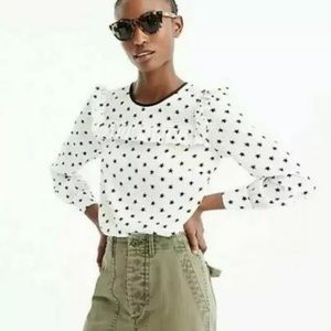 J. Crew Stretch Silk Blouse Size 6 Tall